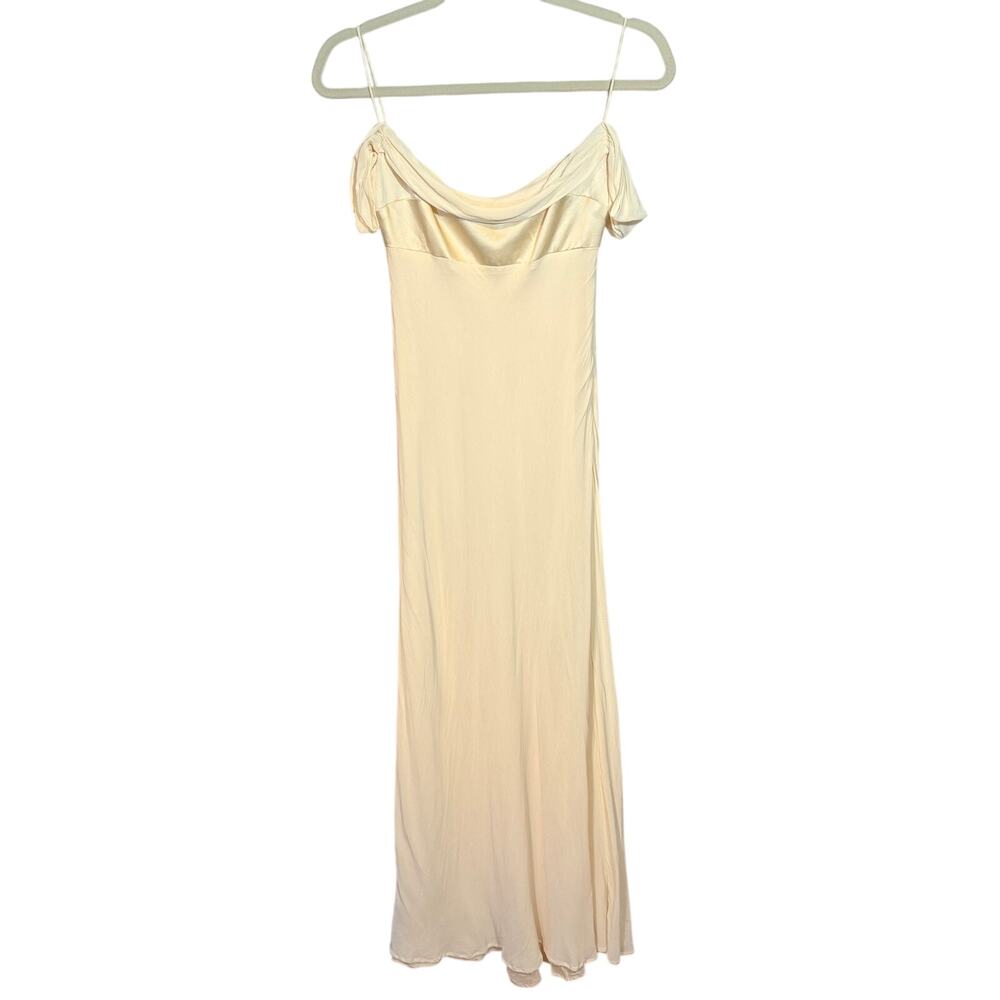 Odessa Vintage Silk Cowl Neck Draped Sleeve Fairy Cottagecore Graduation Dress 2